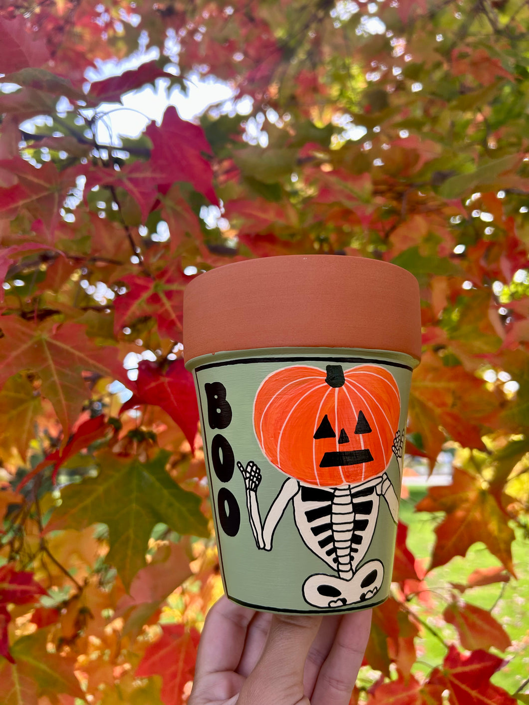 The Pumpkin Thumbs Up Planter